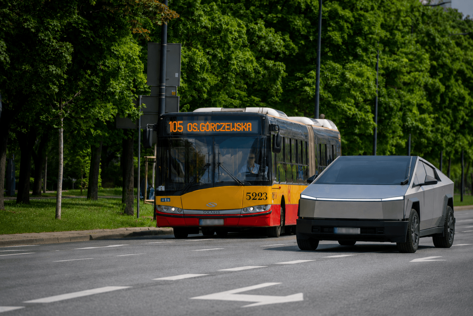 Tesla Cybertruck in Warsaw